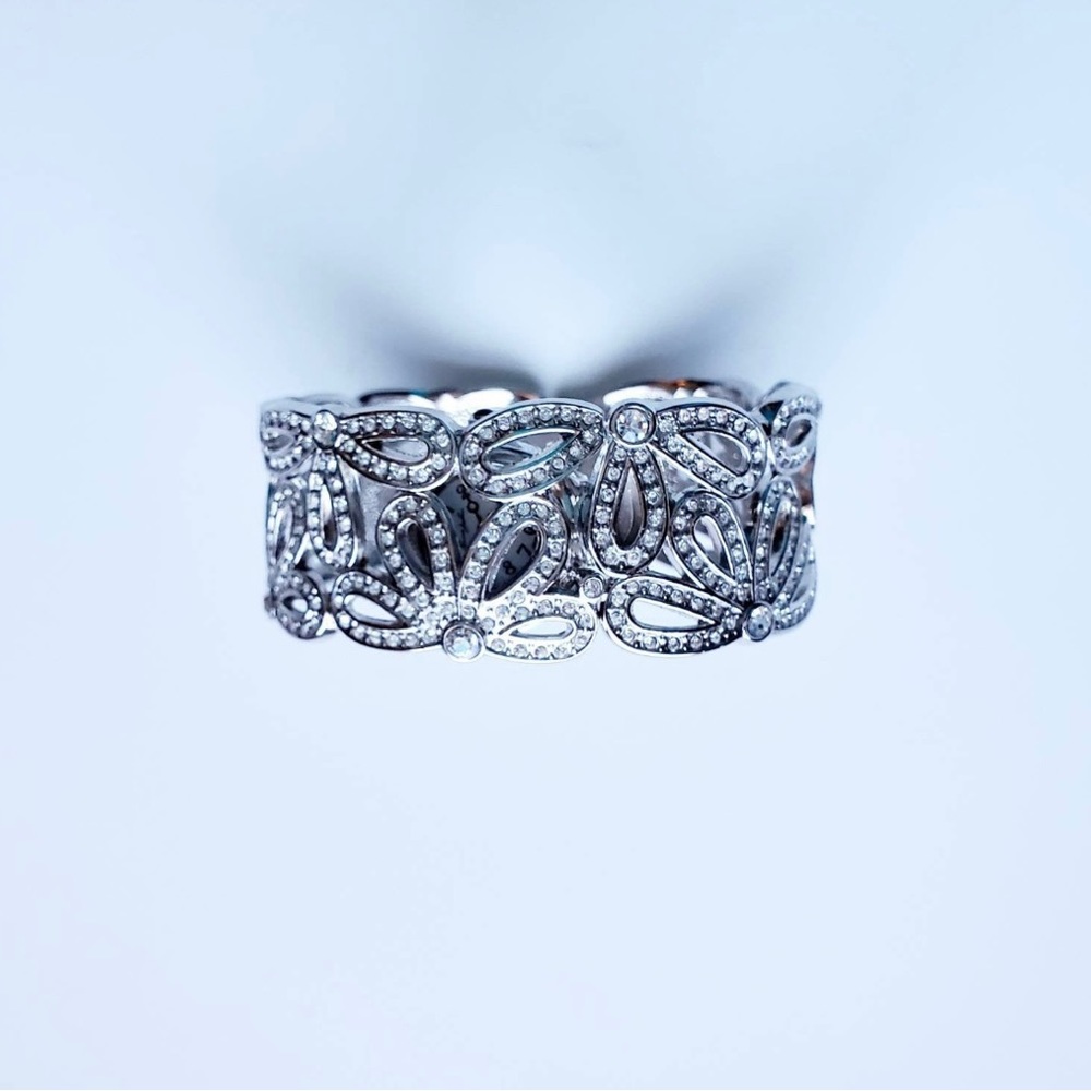 Kenneth Jay Lane Crystal Floral Watch